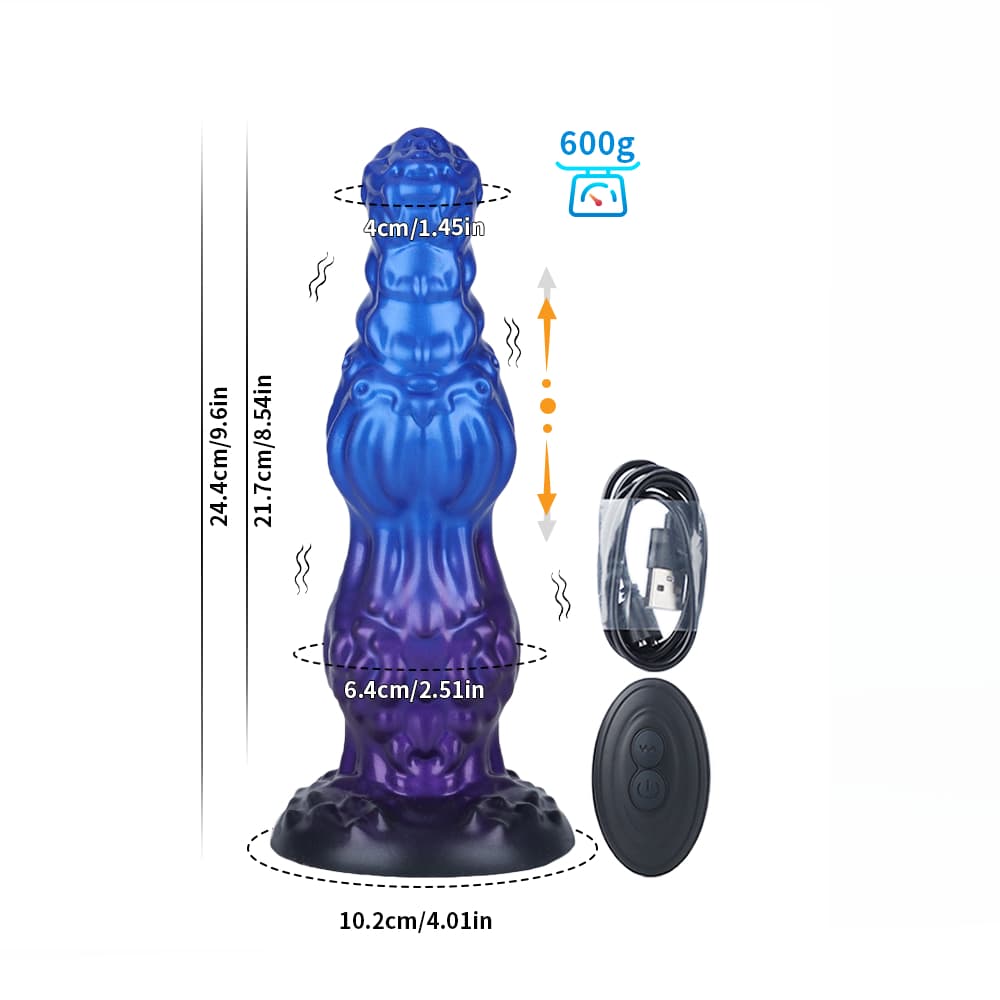 Eagle Man Blue Purple Thrusting Dildo