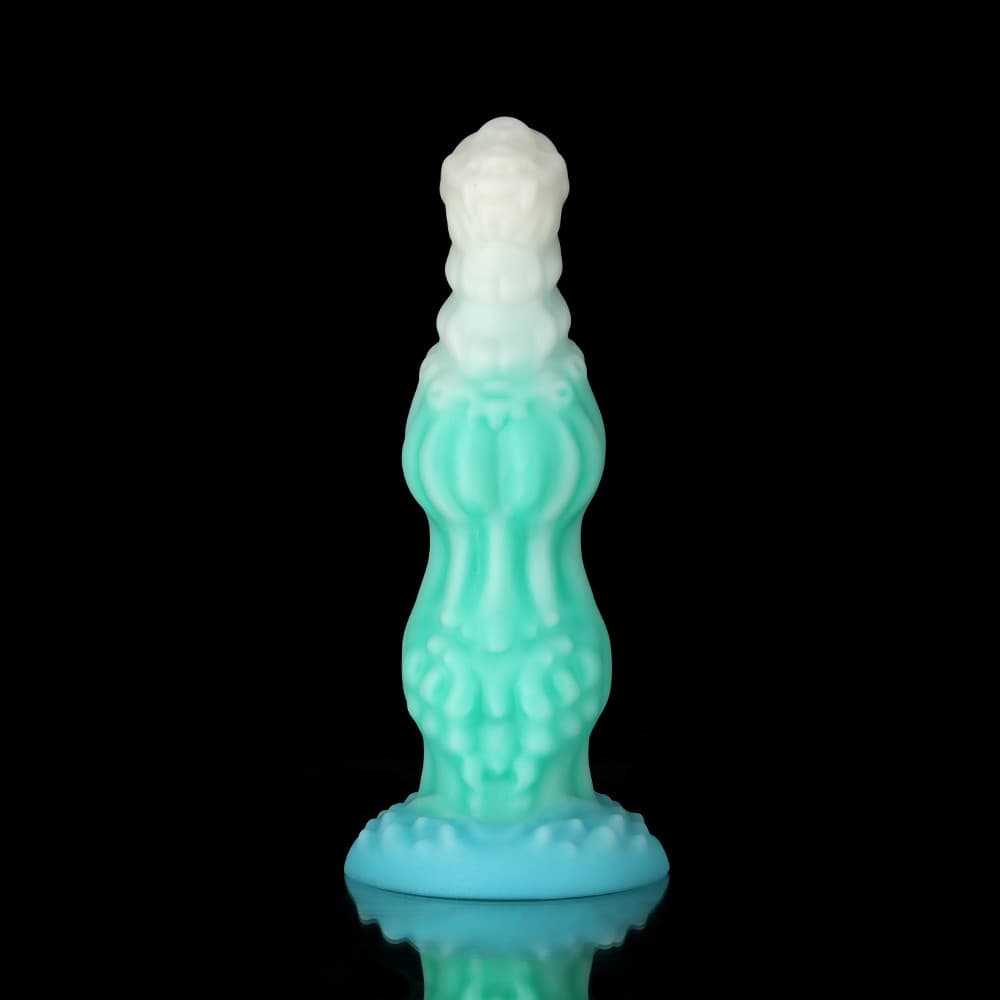 Knotdildo Dog Blue Green Knotted Dildo