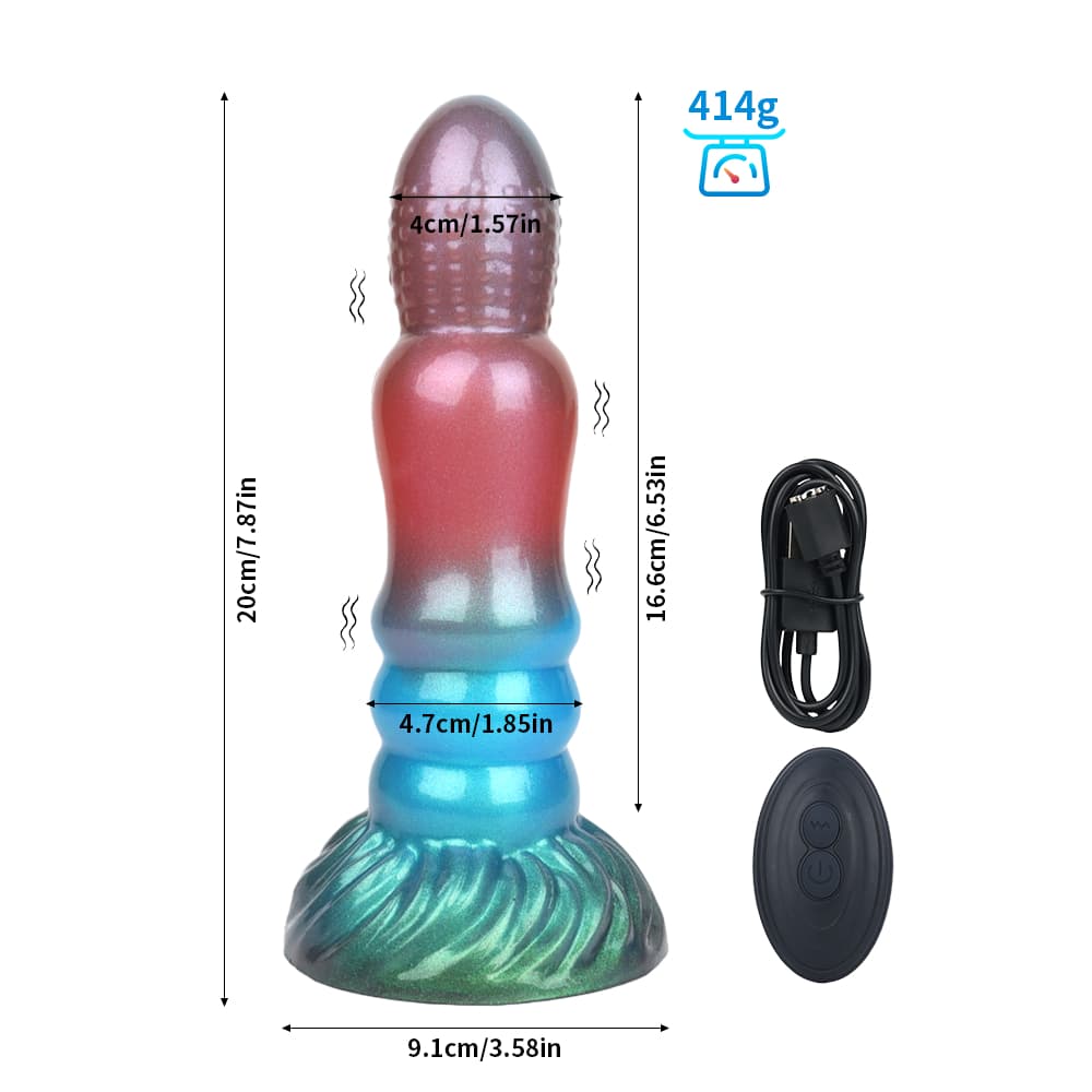 King Kong Bell Red Blue Green Electric Vibrating Dildo