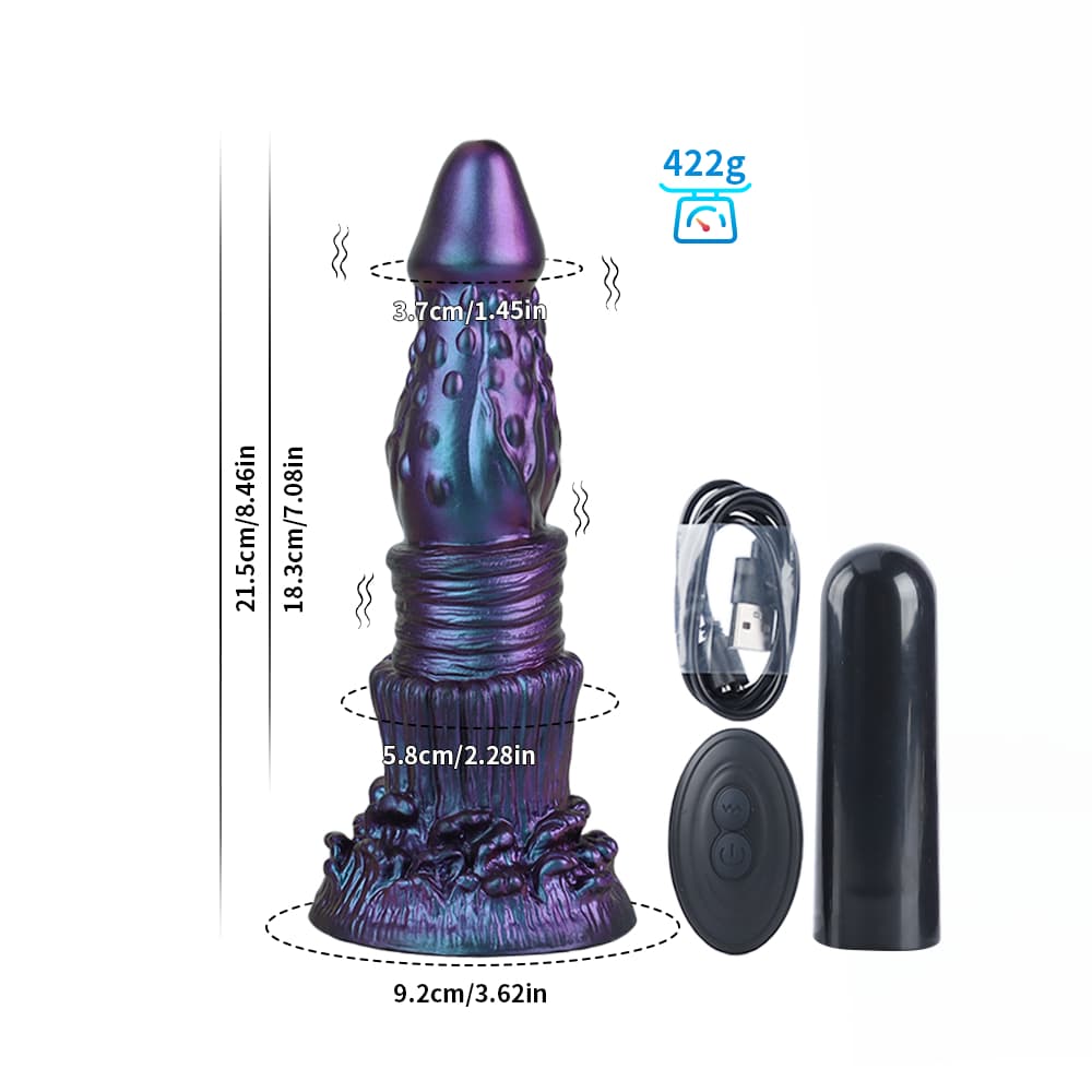 Space Bug Blue Purple Fantasy Vibrating Dildo