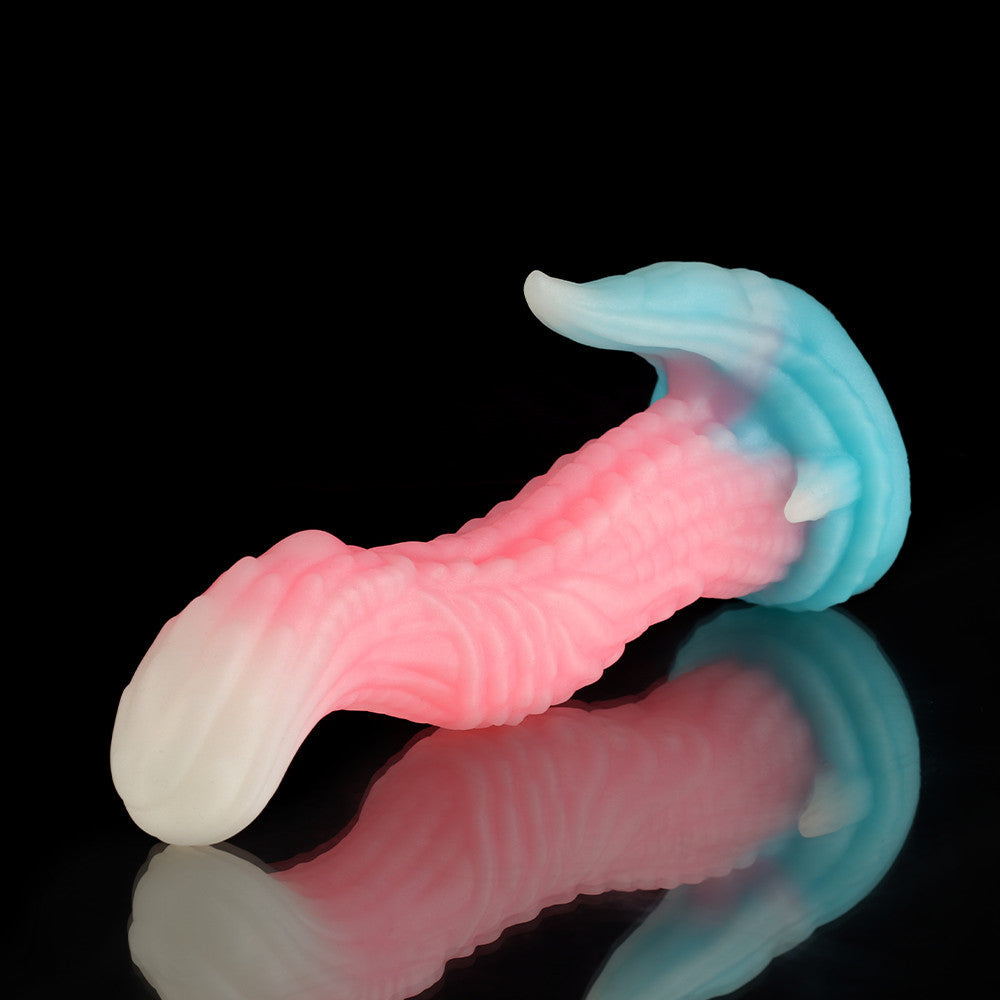 Dinosaur White Pink Blue Fantasy Dildo