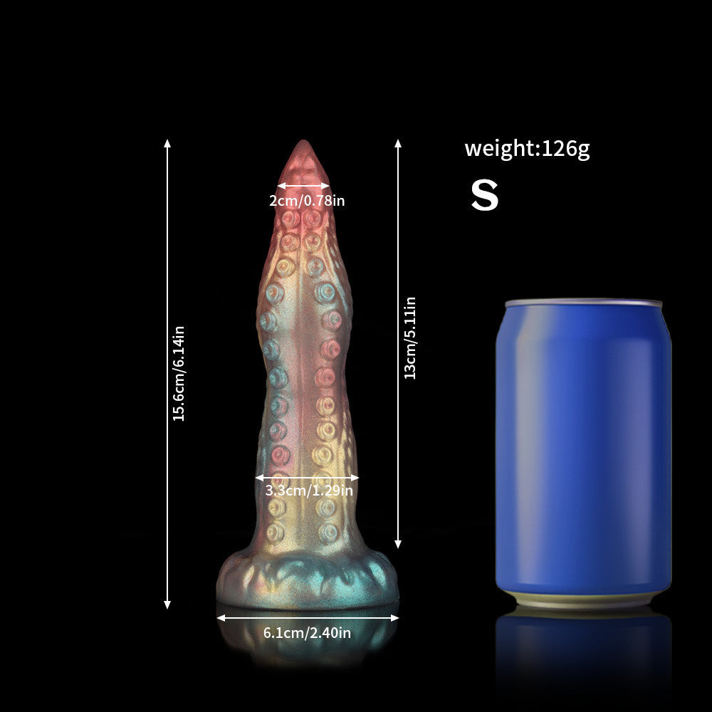 Small Octopus Rainbow Gradient Tentacle Dildo