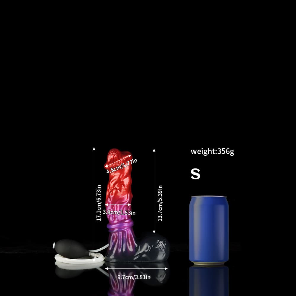 Lords Red Purple Black Squirting Knot Dildo