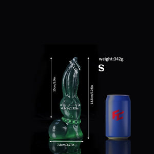 Venom Green Knot Dildo by Knot Dildo - Lifelike Pleasure with Realistic Design and Dimensions