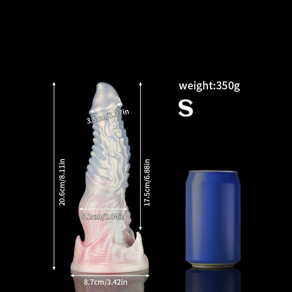 KnotDildo-Ghostly Pink Fantasy Monster Knotted Dildo