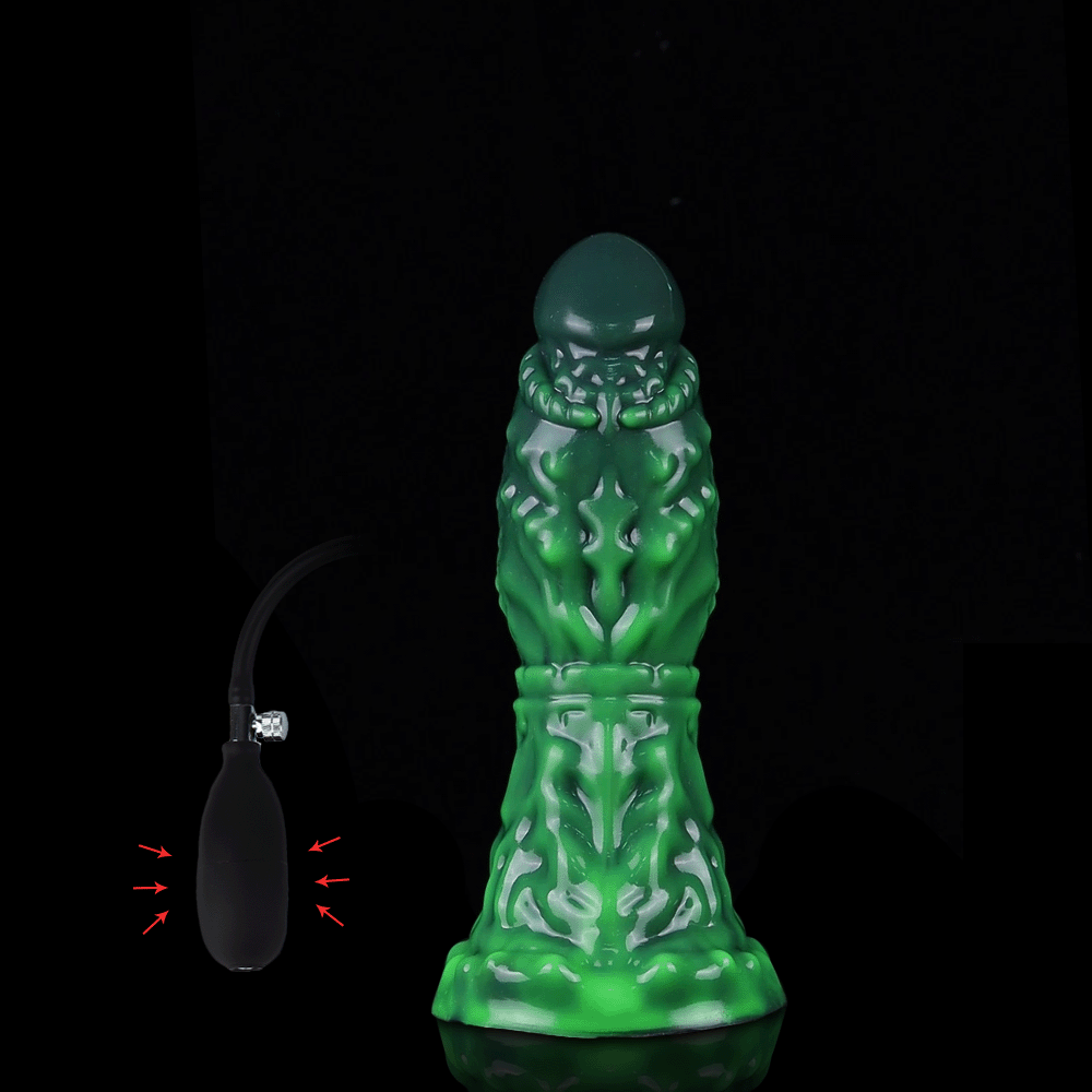 Green Black Capricorn Inflatable Dildo