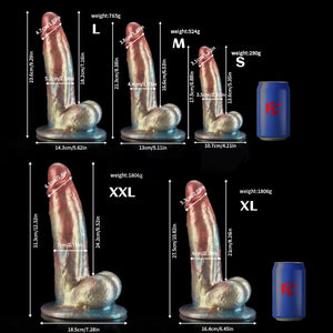 Knot Dildo Gentleman Rainbow Fantasy Dildo Variety with Sizes L, M, S, XL, XXL for Diverse Preferences