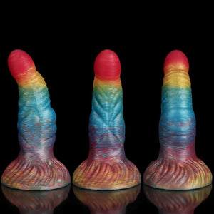 Gilt Hammer Rainbow Knot Dildo for Ultimate Pleasure with Textured Surface and Vibrant Colors