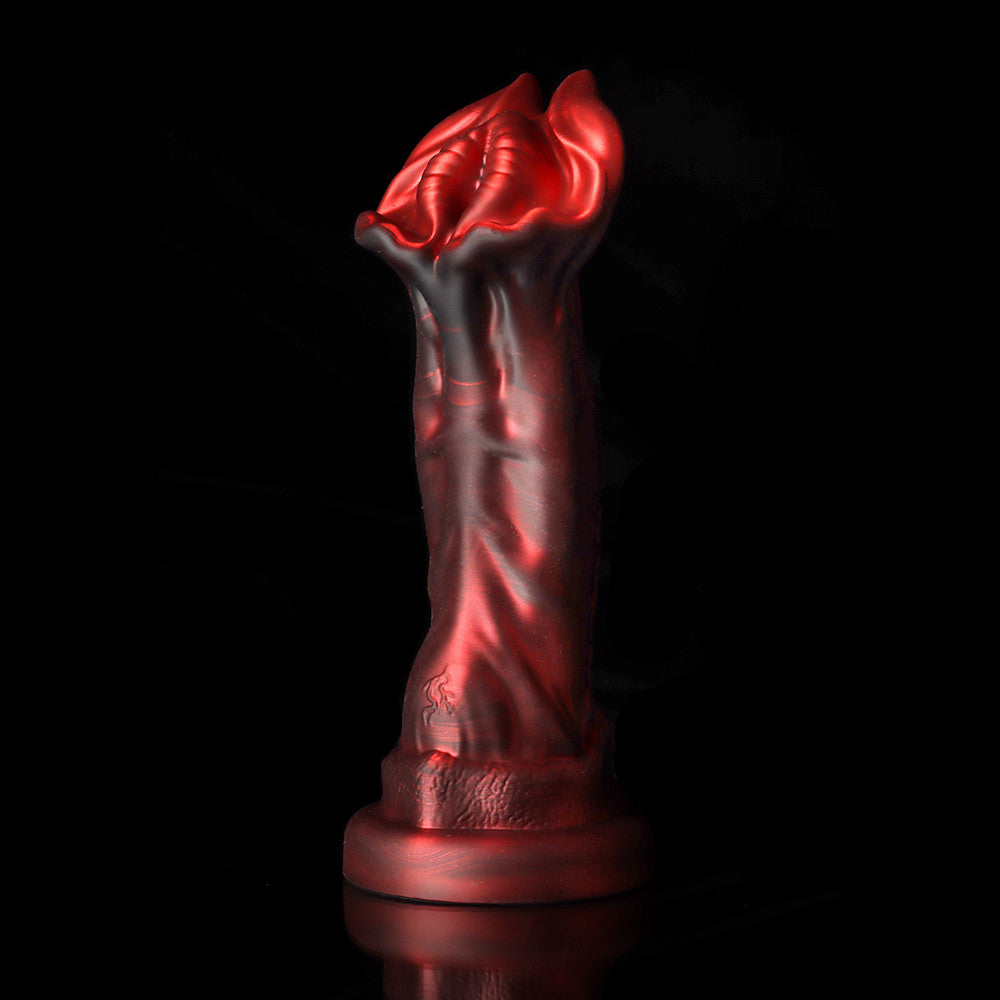 Cannibal Crimson Fantasy Knot Dildo by Knot Dildo with detailed design and vibrant red color