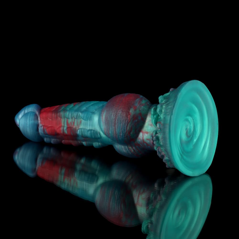 Dog Gradient Blue Green Fantasy Knot Dildo by Knot Dildo featuring unique design and colorful finish