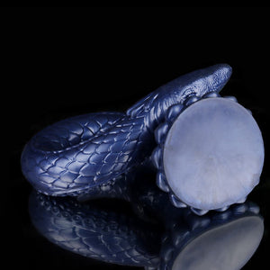 Knot Dildo Eel Blue Oversized Tentacle Anal Plug with Detailed Textures and a Realistic Design