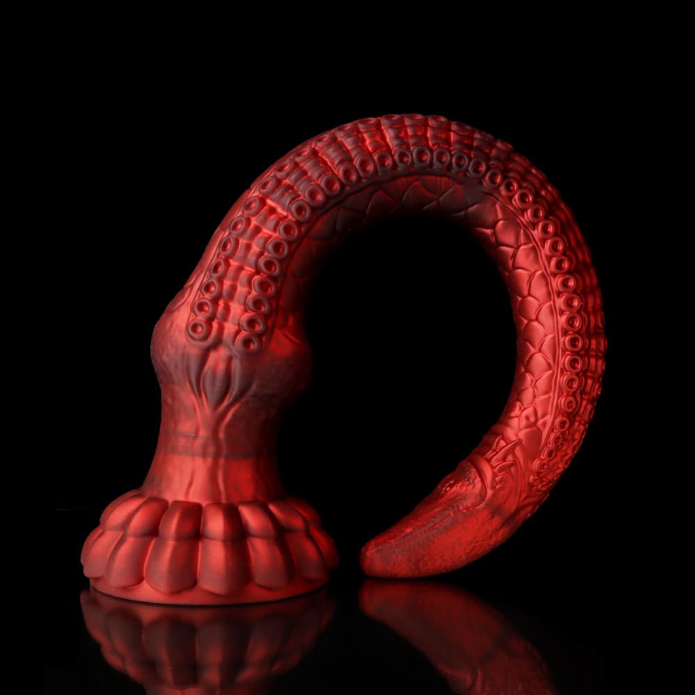 Knot Dildo Eel Crimson Tentacle Dildo for Ultimate Pleasure with intricate design and flexible shape