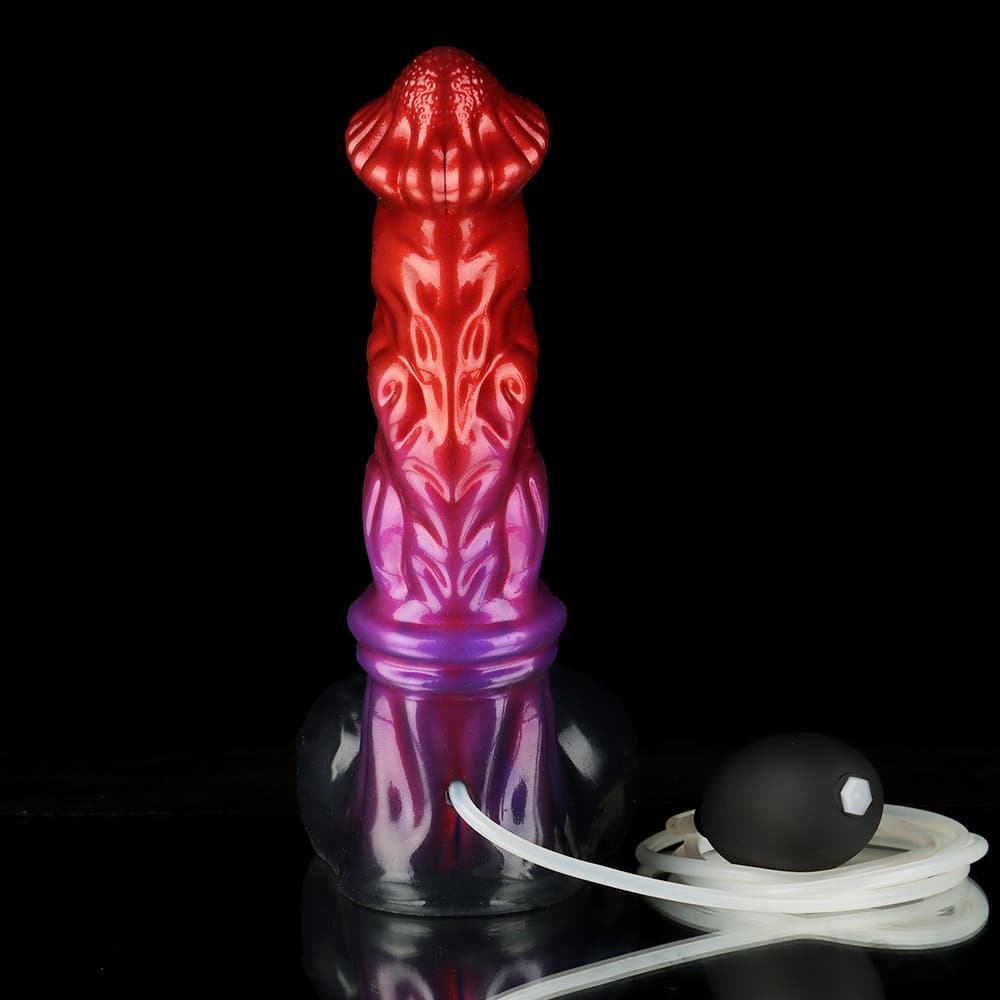 Knot Dildo Lords Red Purple Black Squirting Knot Dildo with realistic texture and vibrant colors