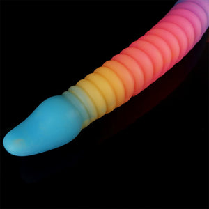 Knot Dildo Octopus Blue Yellow Purple Tentacle Dildo with ribbed texture for enhanced pleasure