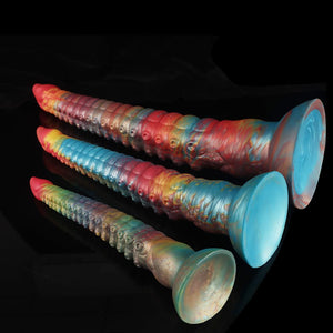 Knot Dildo Octopus Rainbow Tentacle Dildo for Fantasy Play in three different sizes