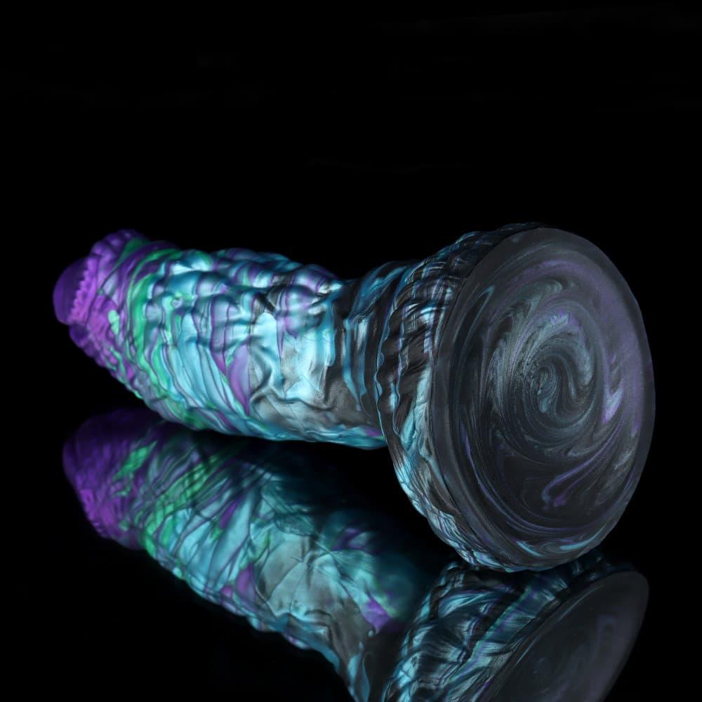 Knot Dildo Pangolin Blue Purple Horse Dildo - Bold Pleasure with a swirling vibrant design