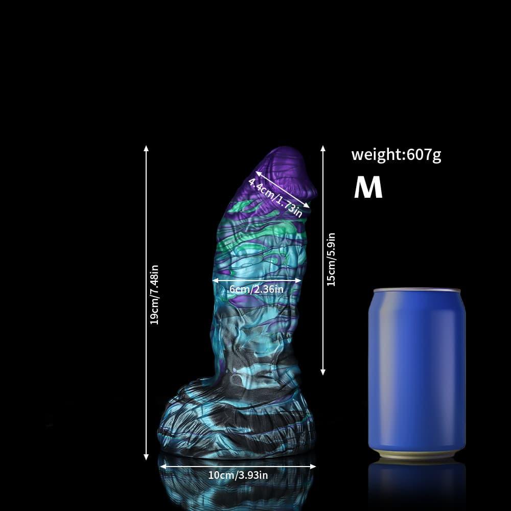 Knot Dildo Pangolin Blue Purple Horse Dildo - Bold Pleasure with vibrant colors and realistic design