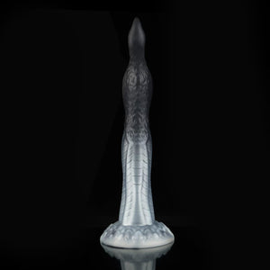 Peacock Black White Animal Monster Knot Dildo by Knot Dildo with textured design for enhanced sensations