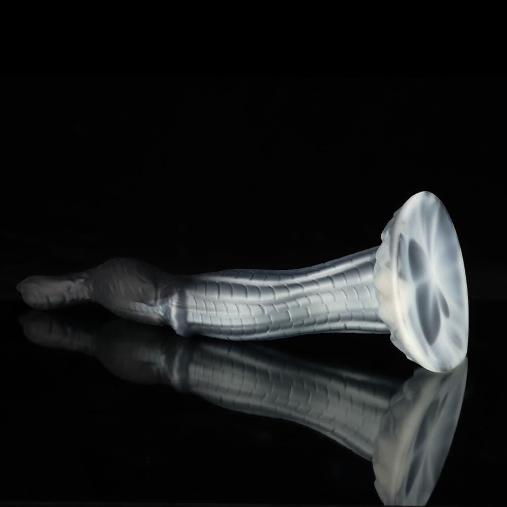 Peacock Black White Animal Monster Knot Dildo by Knot Dildo with detailed design and unique shape