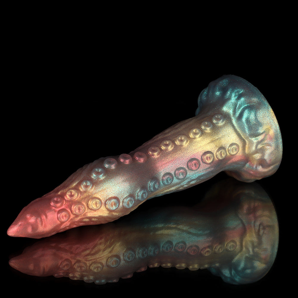 Knot Dildo Small Octopus Rainbow Gradient Tentacle Dildo with Detailed Texture and Colorful Finish