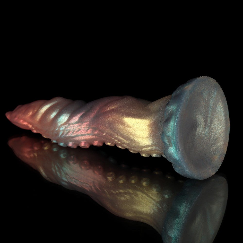 Knot Dildo Small Octopus Rainbow Gradient Tentacle Dildo with a textured design for unique pleasure