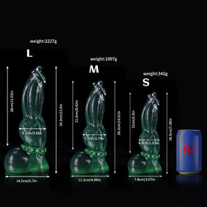 Venom Green Knot Dildo by Knot Dildo - Lifelike Pleasure with three sizes and dimensions for personalized enjoyment