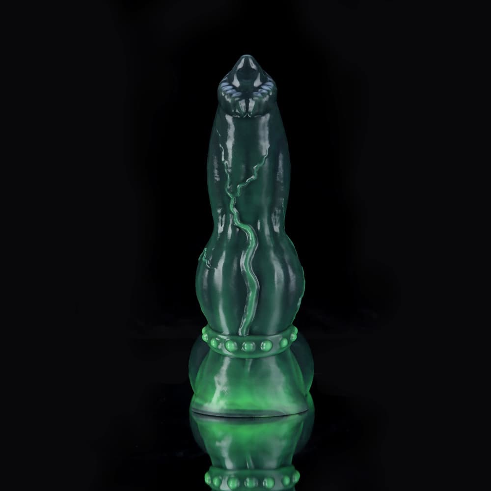 Venom Green Knot Dildo by Knot Dildo - Lifelike Pleasure with Textured Design for Enhanced Sensation