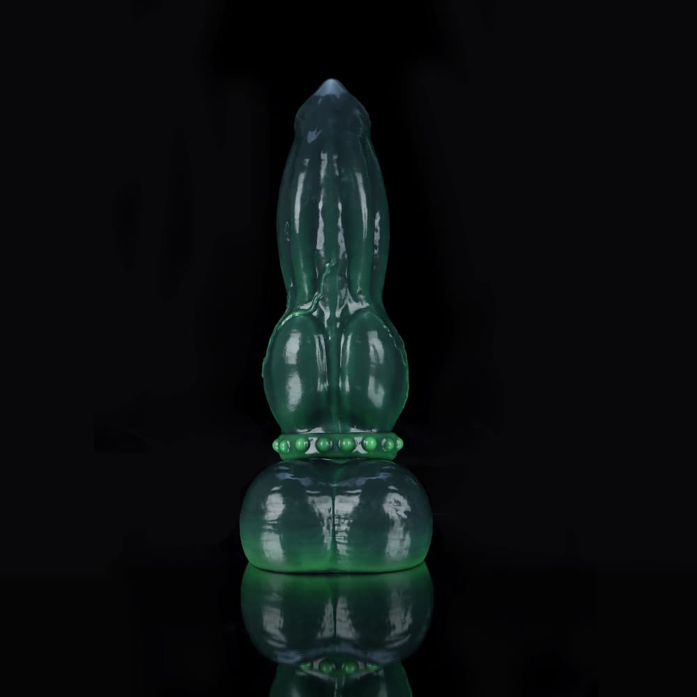 Venom Green Knot Dildo by Knot Dildo - Lifelike Pleasure with realistic details and glowing design