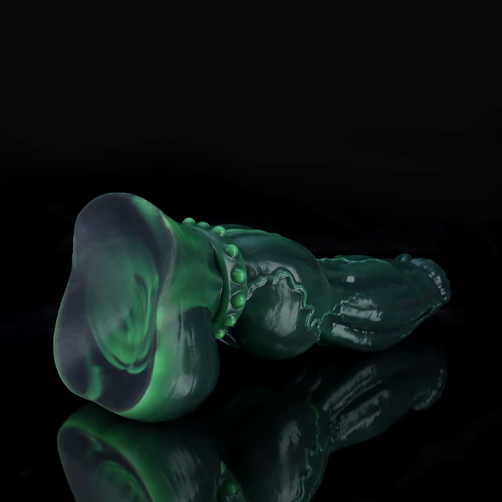 Venom Green Knot Dildo by Knot Dildo - Lifelike Pleasure with Realistic Texture and Design