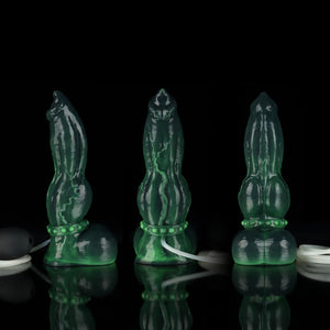 Knot Dildo Venom Green Knot Ejaculating Dildo with a realistic design and soft texture for enhanced pleasure