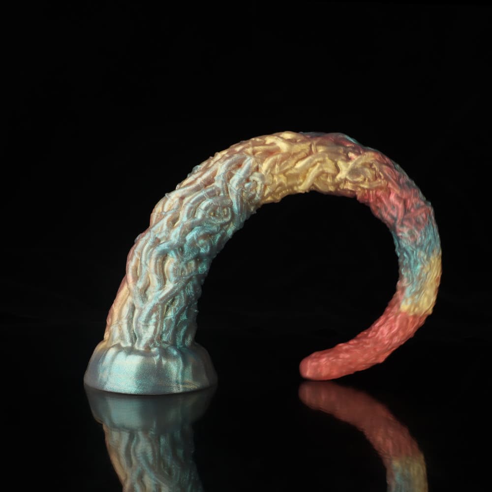 Knot Dildo Vine Rainbow Tentacle Dildo - Anal Plug with a textured, vibrant design