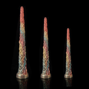 Knot Dildo Vine Rainbow Tentacle Dildo - Anal Plug in three sizes with vibrant colors and textured design