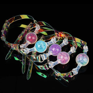 KnotDildo Colorful Crystal Ballgags - Discreet Pleasure with adjustable straps and sparkling designs