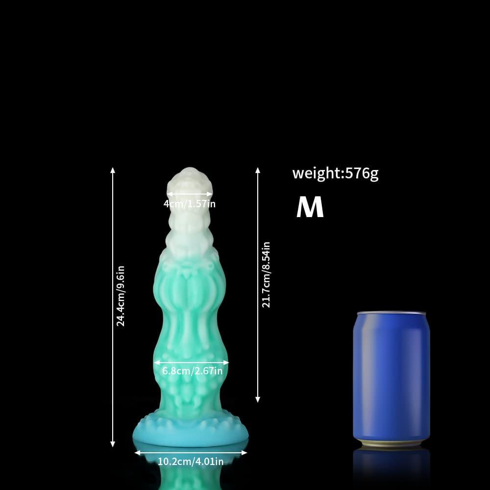 Knotdildo Dog Blue Green Knotted Dildo for Ultimate Pleasure featuring unique shapes and vibrant colors