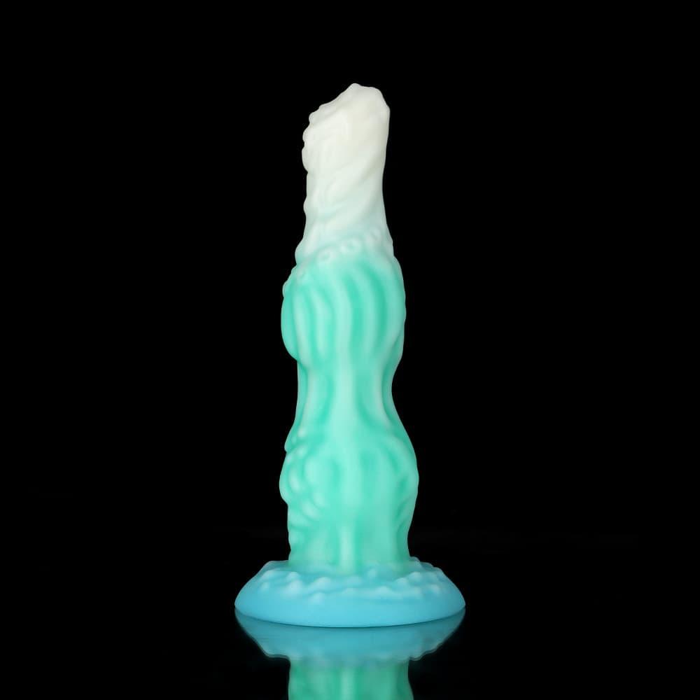 Knotdildo Dog Blue Green Knotted Dildo for Ultimate Pleasure with Textured Surface and Unique Design