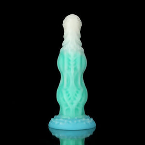 Knotdildo Dog Blue Green Knotted Dildo for Ultimate Pleasure with textured design and vibrant color