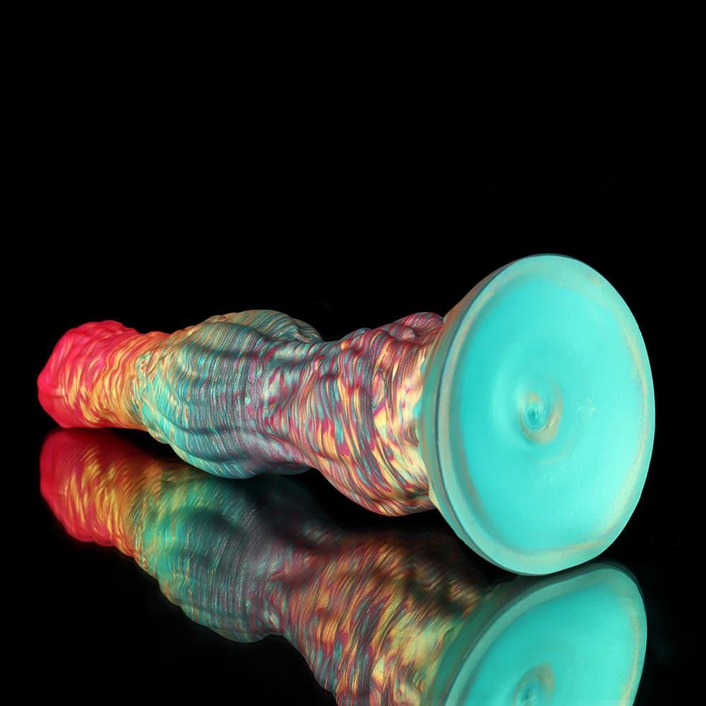 Knotdildo Rainbow Fantasy Knotted Dildo for Ultimate Pleasure with a unique textured design