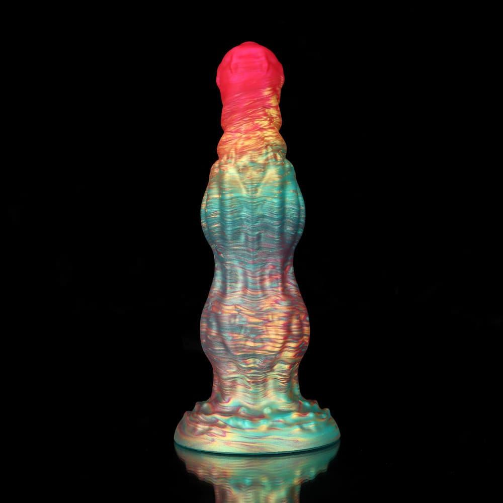 Knotdildo Rainbow Fantasy Knotted Dildo for Ultimate Pleasure in vibrant colors and textured design