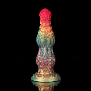 Knotdildo Rainbow Fantasy Knotted Dildo for Ultimate Pleasure with a colorful textured design