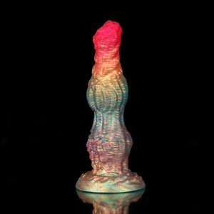 Knotdildo Rainbow Fantasy Knotted Dildo for Ultimate Pleasure featuring vibrant colors and textured design