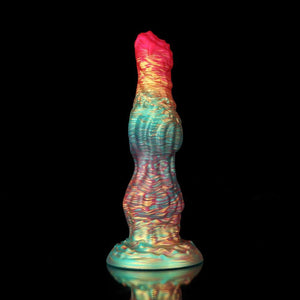 Knotdildo Rainbow Fantasy Knotted Dildo for Ultimate Pleasure with Swirling Color Design