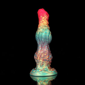 Knotdildo Rainbow Fantasy Knotted Dildo for Ultimate Pleasure with vibrant colors and a textured design