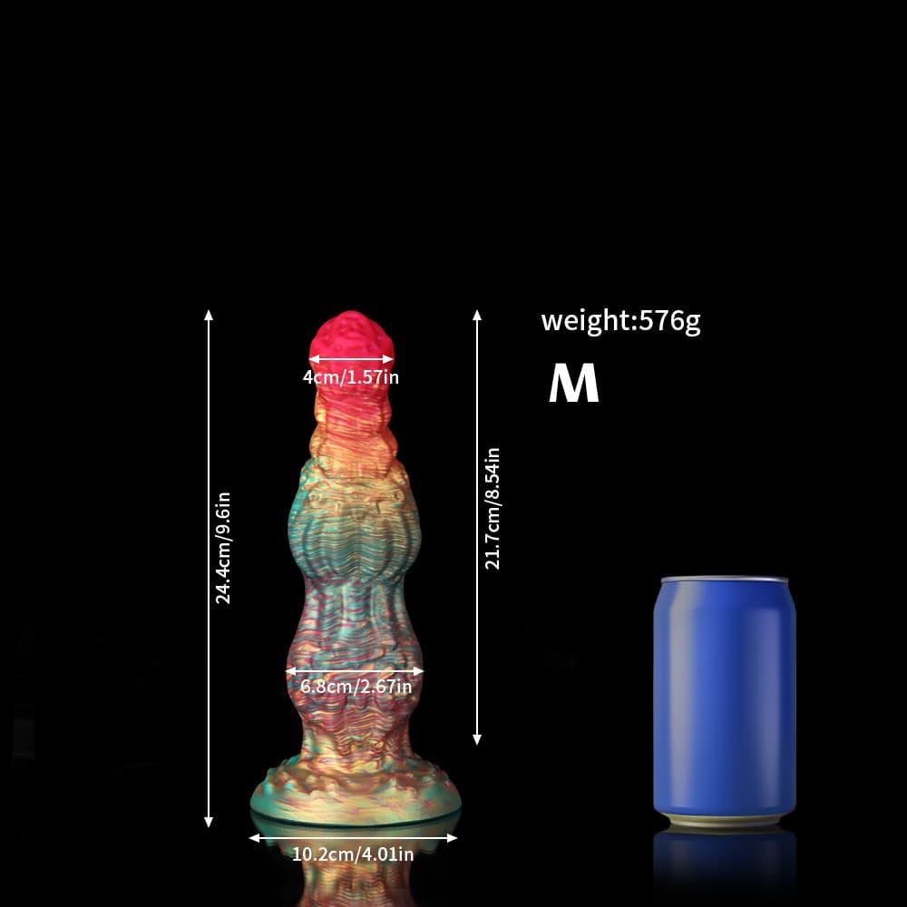 Knotdildo Rainbow Fantasy Knotted Dildo for Ultimate Pleasure with vibrant colors and textured design