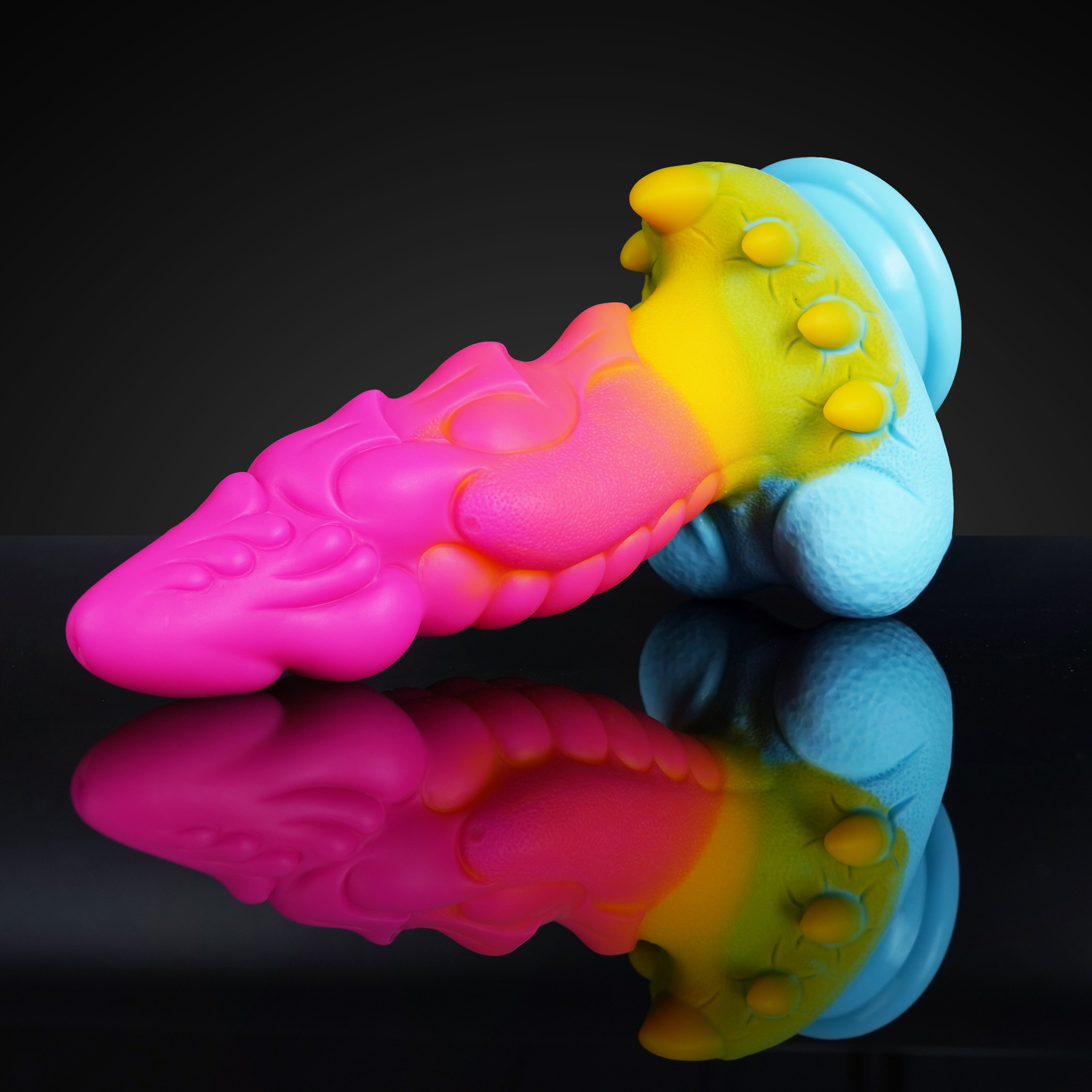 Sawtooth-A Dragon Knot Dildo by Knotdildo - Lifelike Design with Colorful Detail and Textured Surface