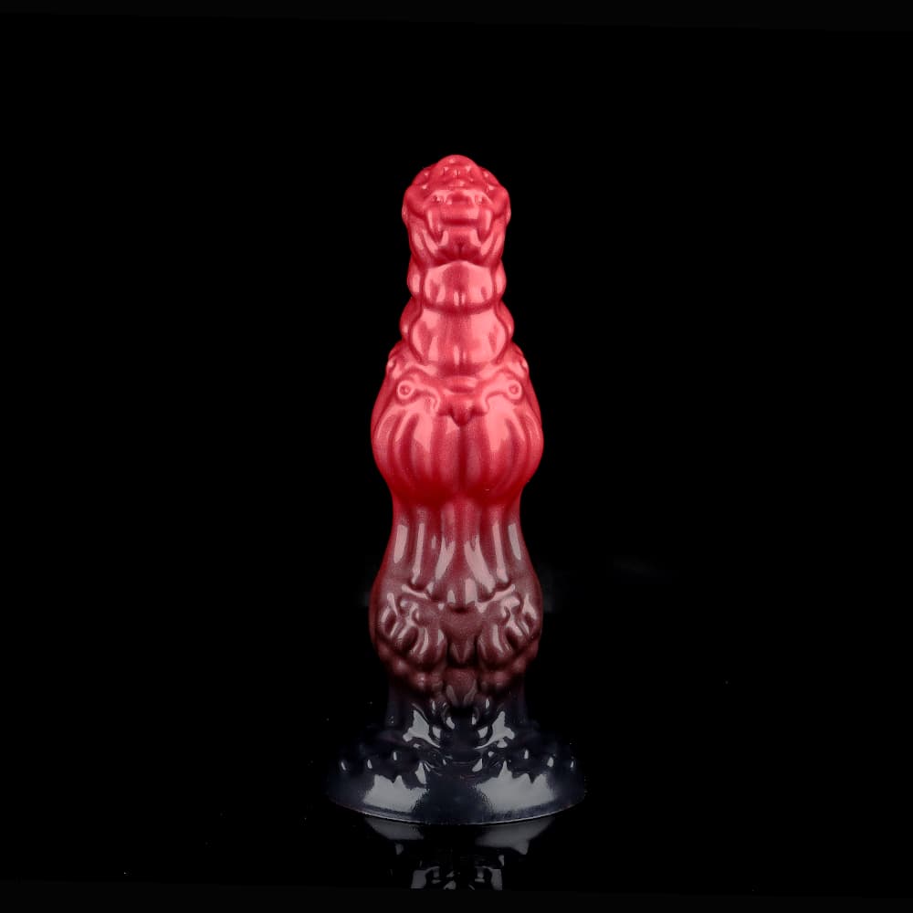 Red Black Dog Inflatable Dildo