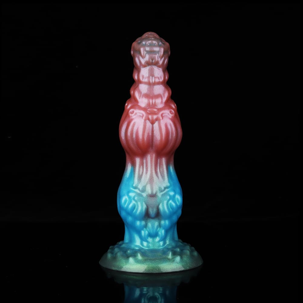 Knotdildo Dog Rainbow Electric Vibrating Dildo – Silicone Fantasy Toy