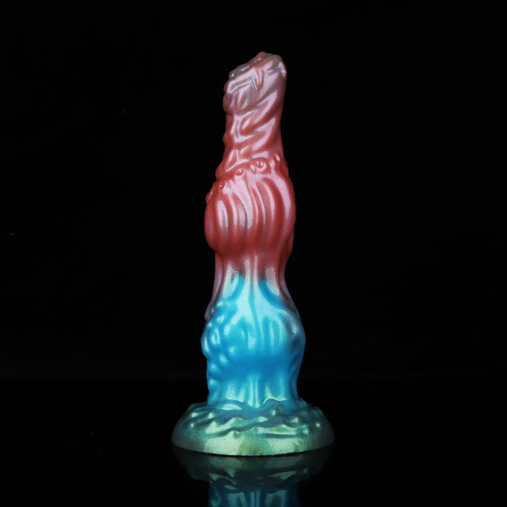 Knotdildo Dog Rainbow Electric Vibrating Dildo – Silicone Fantasy Toy