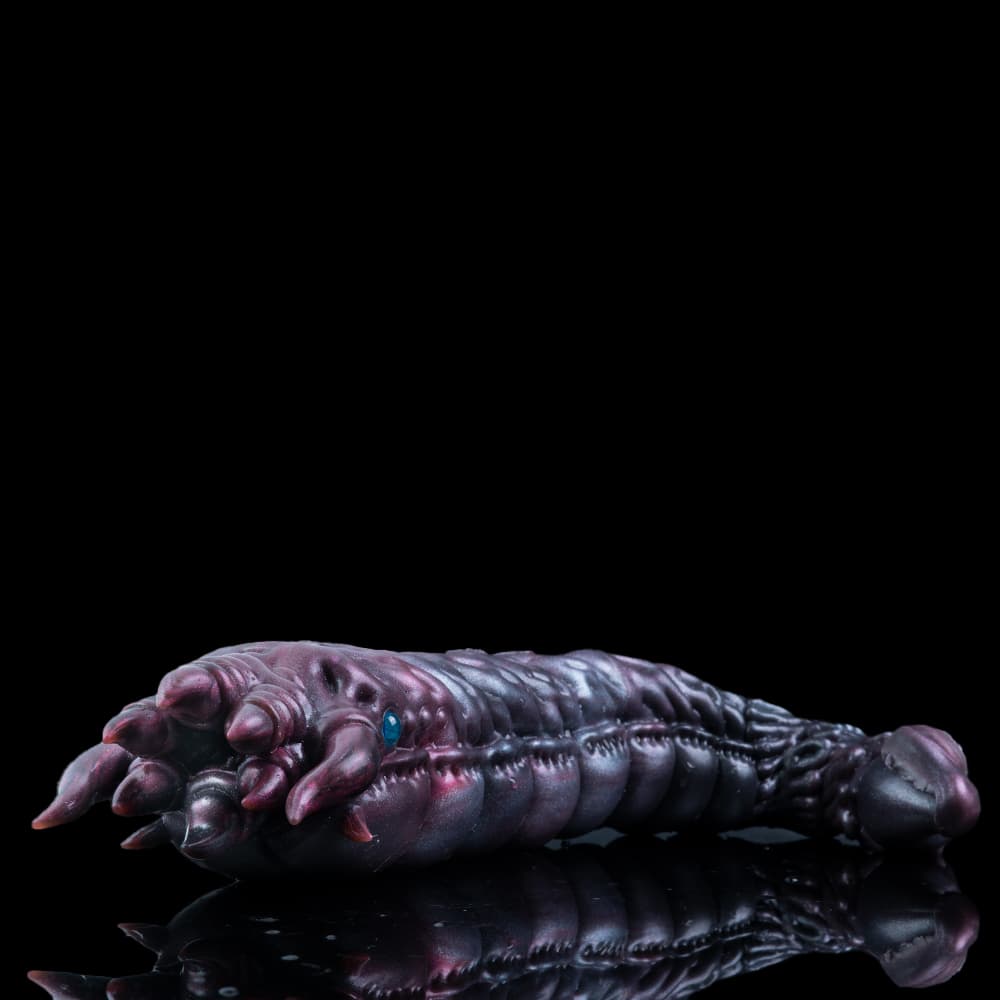 Knotdildo Dark Long Worm Male Masturbator – Realistic Soft Sleeve Toy