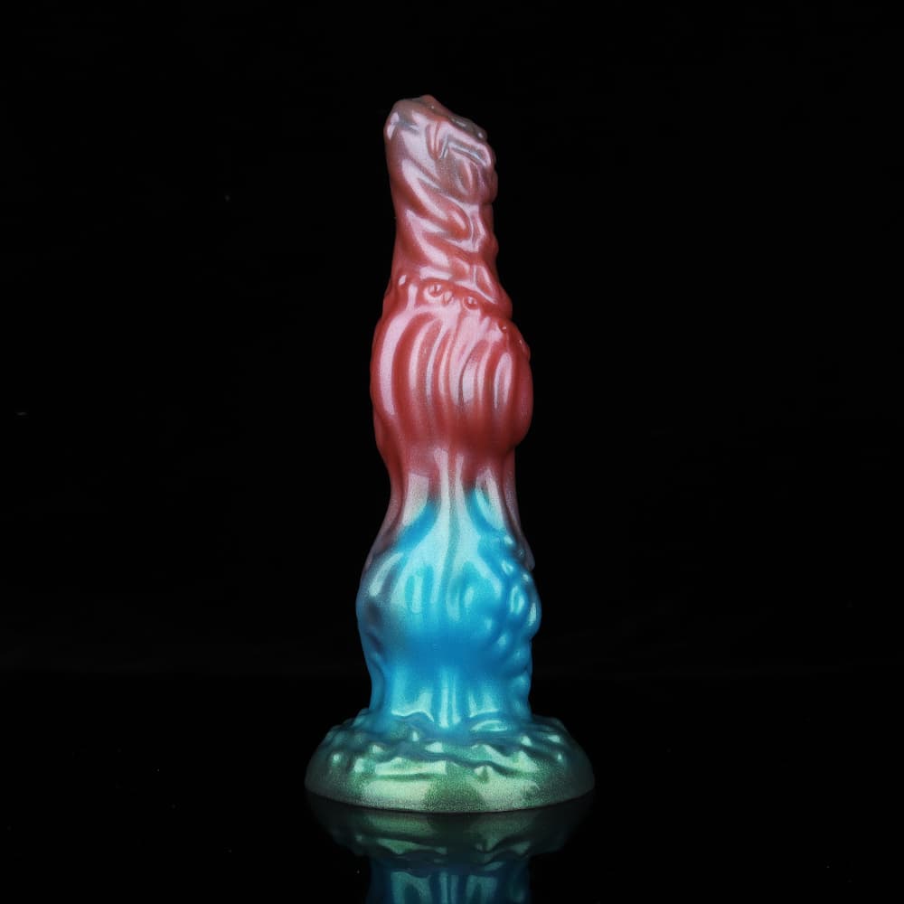 Knotdildo Dog Rainbow Electric Vibrating Dildo – Silicone Fantasy Toy