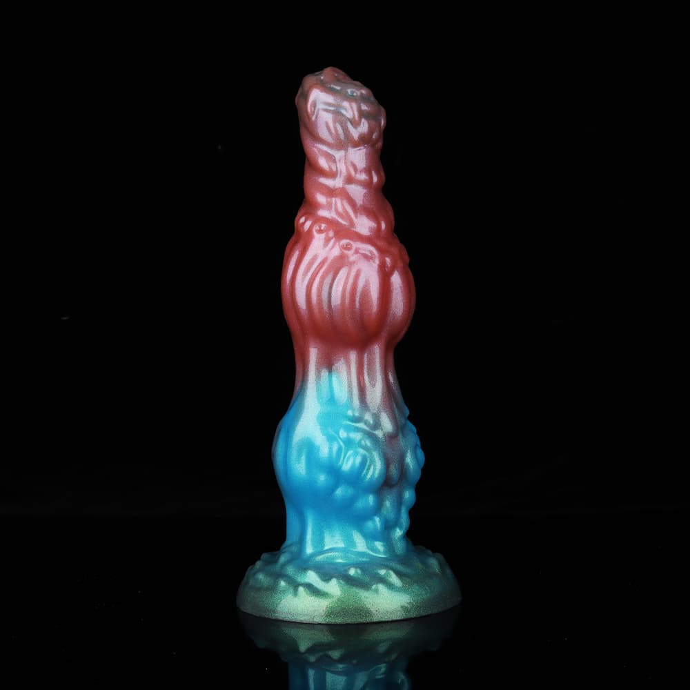 Knotdildo Dog Rainbow Electric Vibrating Dildo – Silicone Fantasy Toy